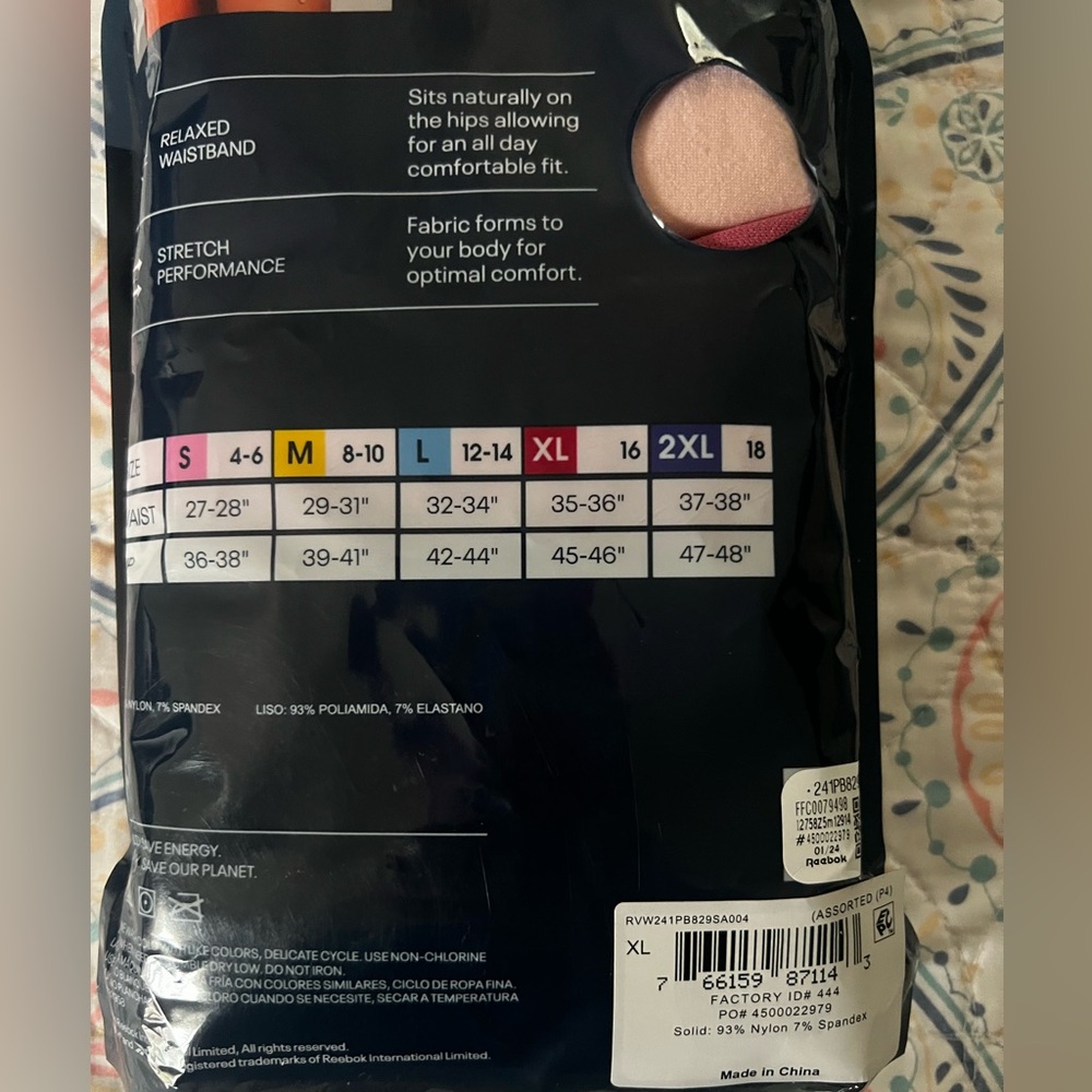 Reebok Women’s Seamless Boyshorts - Grey Black Pink  5 Pack Size XL - Picture 5 of 6